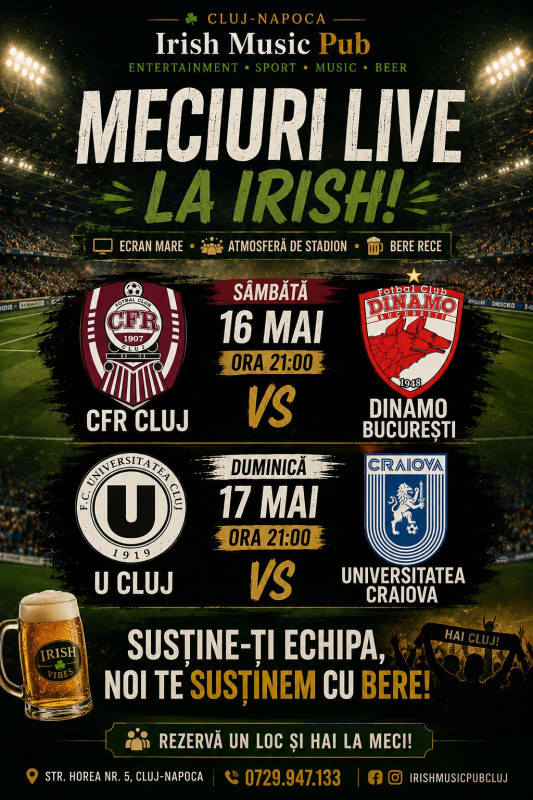 Proiectie Meci CFR Cluj - Dinamo Bucuresti