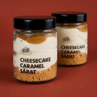 Cheesecake Jar cu Caramel Sărat